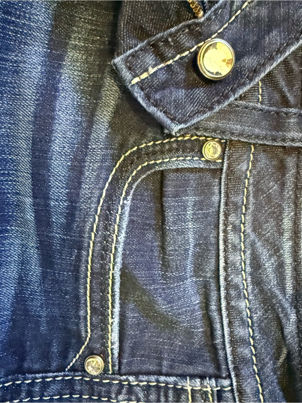 Rock Revival Dark Blue Straight Leg Jeans with Embroidered Pocket - Picture 5 of 9